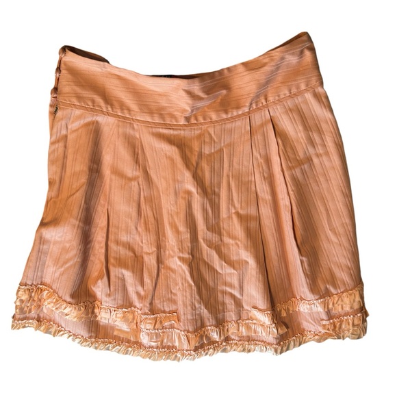 Marc Jacobs Vintage Pink Ruffle Cotton Pleated Skirt